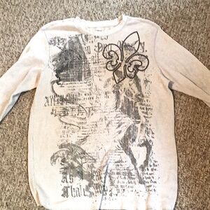 ⚜️ VINTAGE DISTRESSED MACHINE GRAPHIC KNIT SHIRT